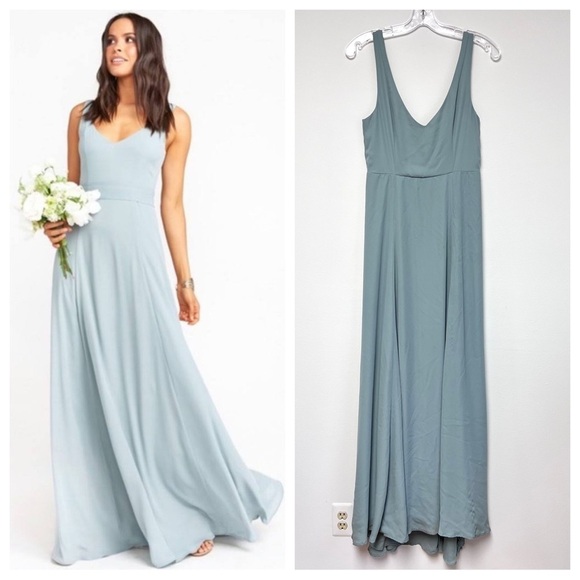Show Me Your MuMu Dresses & Skirts - Show Me Your Mumu Jenn Maxi Dress Silver Sage Crisp